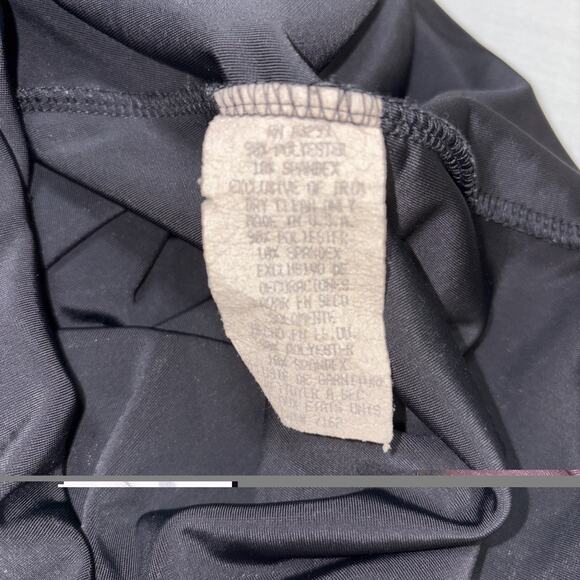 Vintage 90s Jump Black Stretch Velvet Spaghetti Strap Column Gown Back Vent 5/6 - Picture 11 of 13